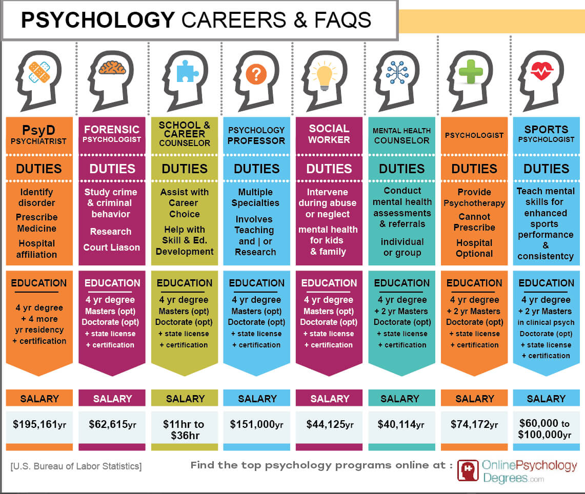 Psychology Specialties Infographic 